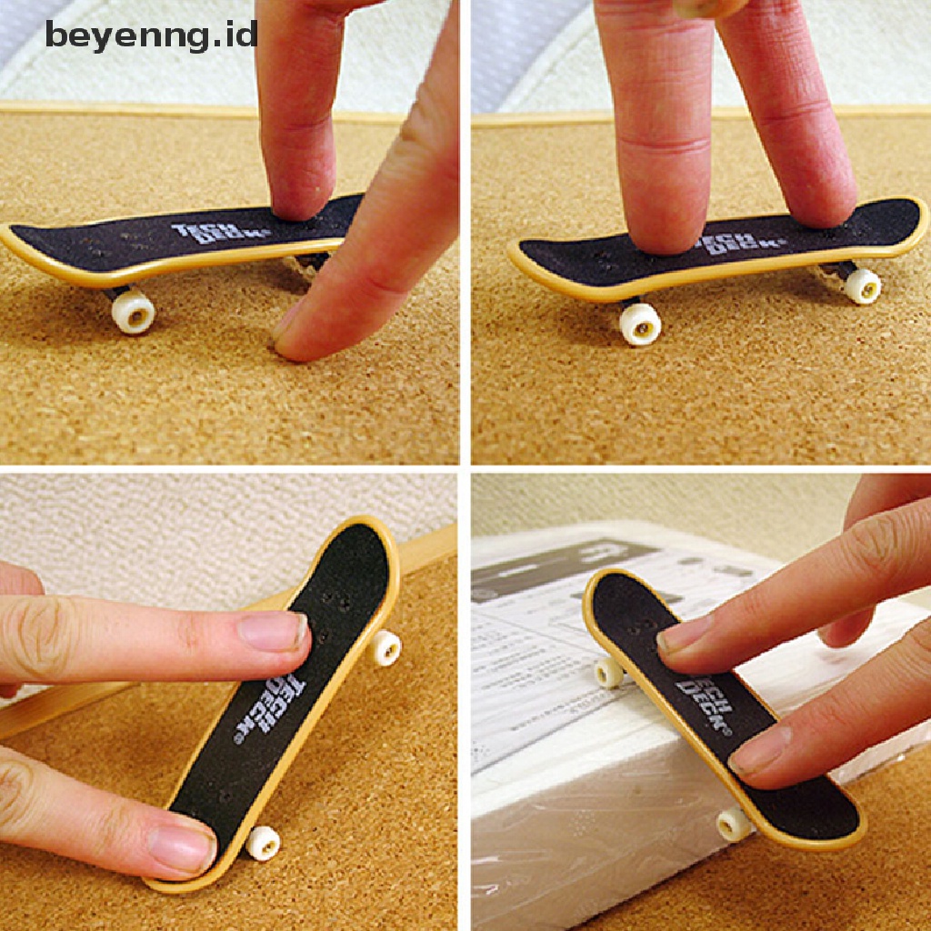 Beyen 1X Mini Finger Board Skateboard Novelty Anak Cowok Cewek Mainan Hadiah Untuk Pesta 3.7 &quot;ID