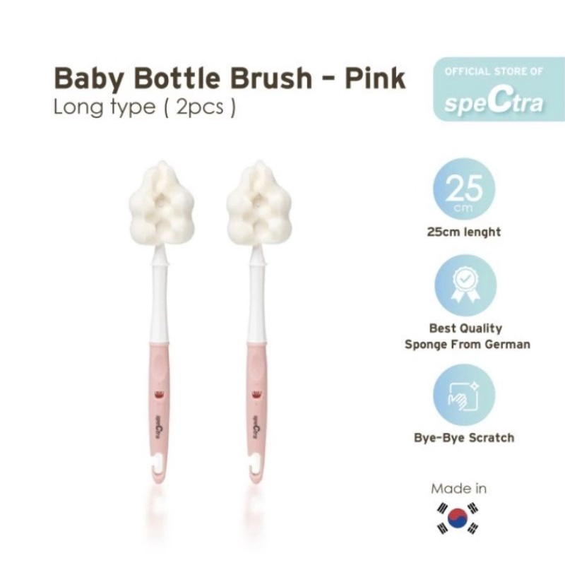 Spectra Feeding Bottle Brush Set Long Type Sikat Boto Bayi