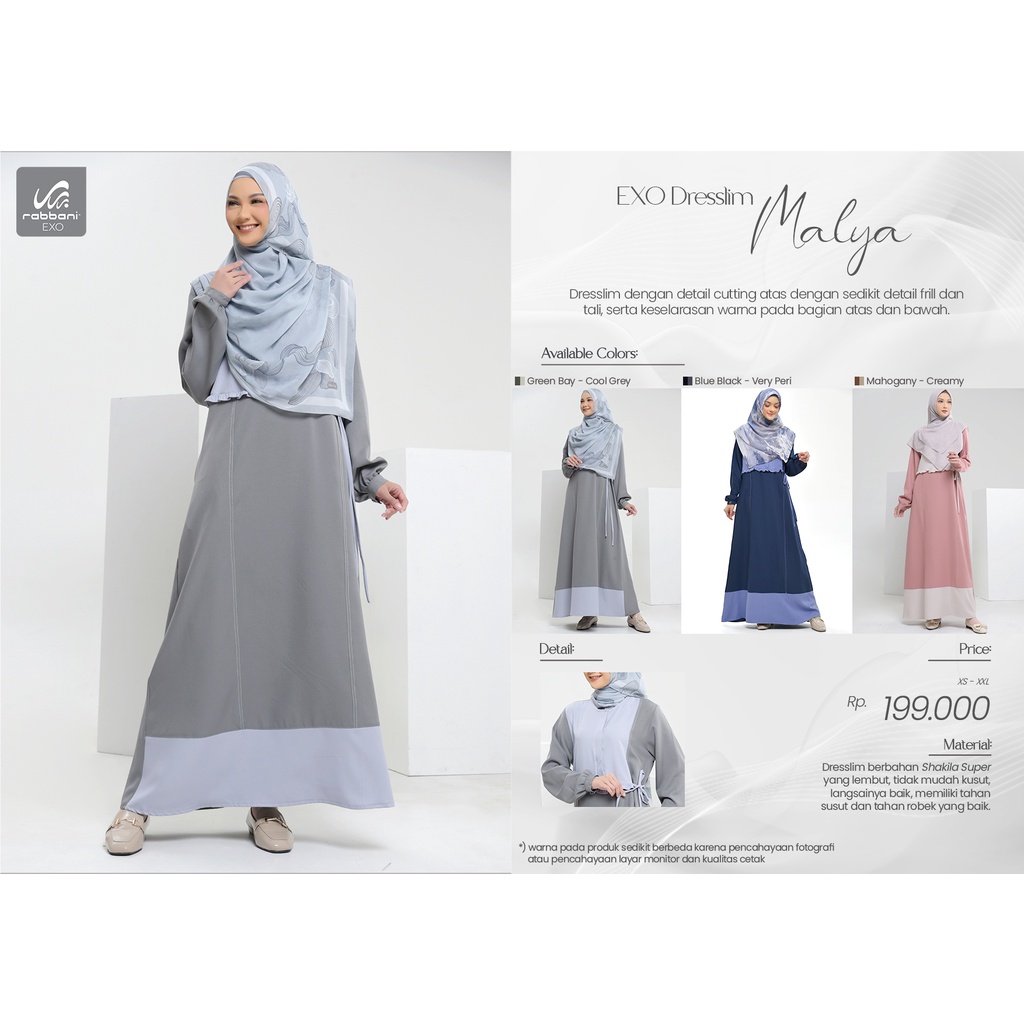 GAMIS DEWASA | GAMIS REMAJA | DRESSLIM RABBANI | EXO DRESSLIM MALYA ORI RABBANI