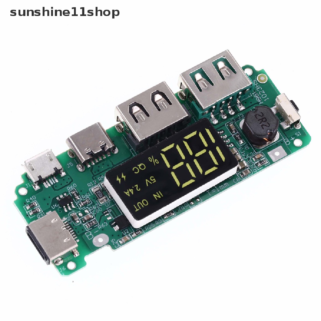 Sho Compact 18650modul Pengisian Display Digital Lithium 5V2.4A 2A 1A Output Usb Ganda Digital Display Booster N