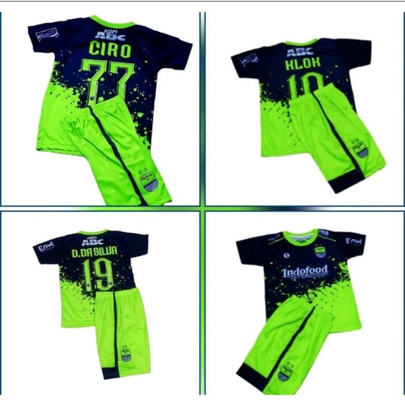 Stelan anak Printing Persib 3rd 2022-2023 Terlaris Ciro Klok DDS Baju stelan kaos stelan Persib