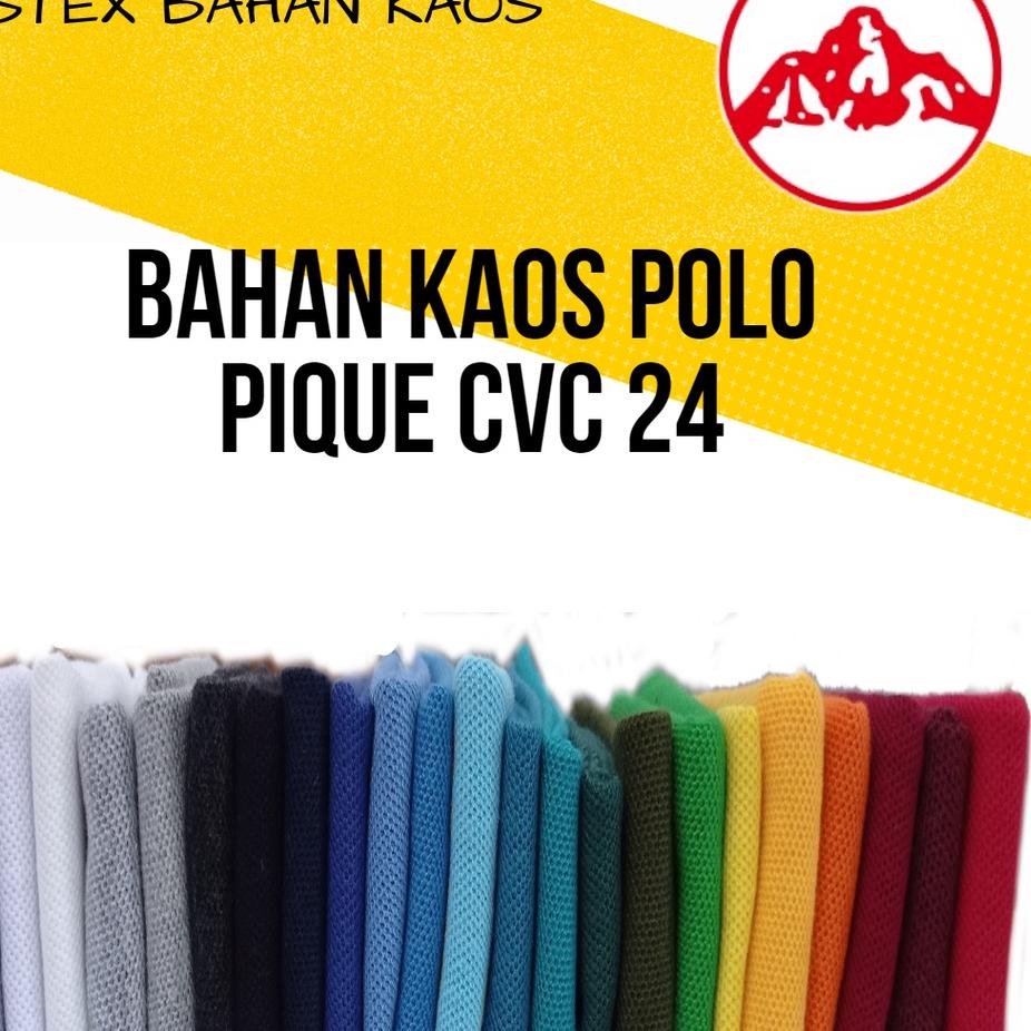 ➫ Pique/Lacoste CVC 24s per KG | Bahan Kain Kaos Polo /Kaos Krah ♔