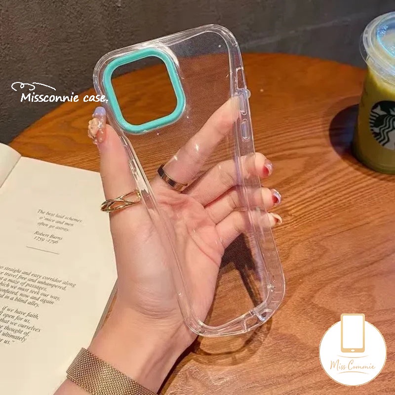 Casing Simple Mewah Redmi 9A 9T 9 10A 10 9C NFC Redmi Note9 Note 10 Note8 Note 10s 11 10 Pro Max Plus POCO M3 3-in-1 Macaron Warna Permen Transparan Lembut Tpu Shockproof Bumper Cover