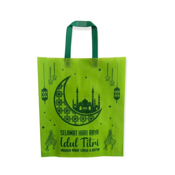 

✨MEN SALE✨ Goodie bag lebaran [Lusinan]38x45x10 C 2022 sablon 1sisi - tas spundbond !!!