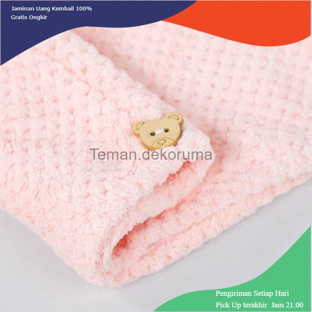 TD-KMN ERDONG Handuk Pengering Rambut Kepala Hair Wrap Drying Towel - FO60