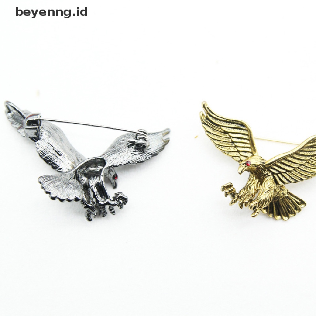 Beyen Fashion Pria Vintage Eagle Pin Bros Dekorasi Korsase Lencana Perhiasan Hadiah ID