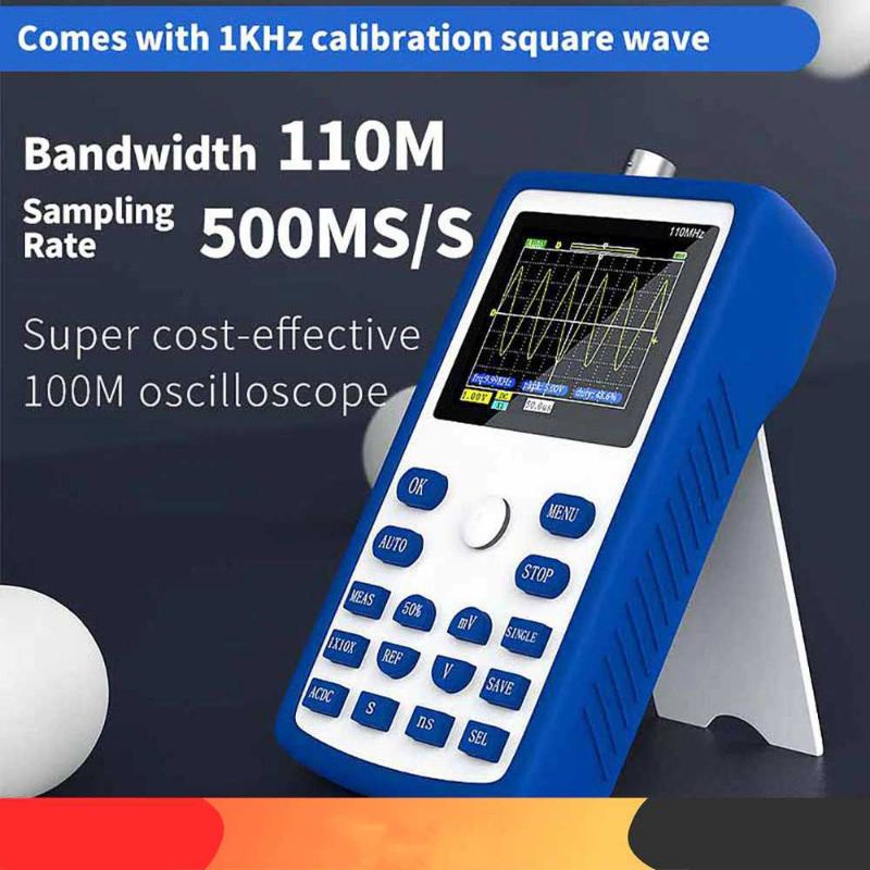 FNIRSI Digital Oscilloscope Handheld Portable 110MHz 500MS/s - 1C15