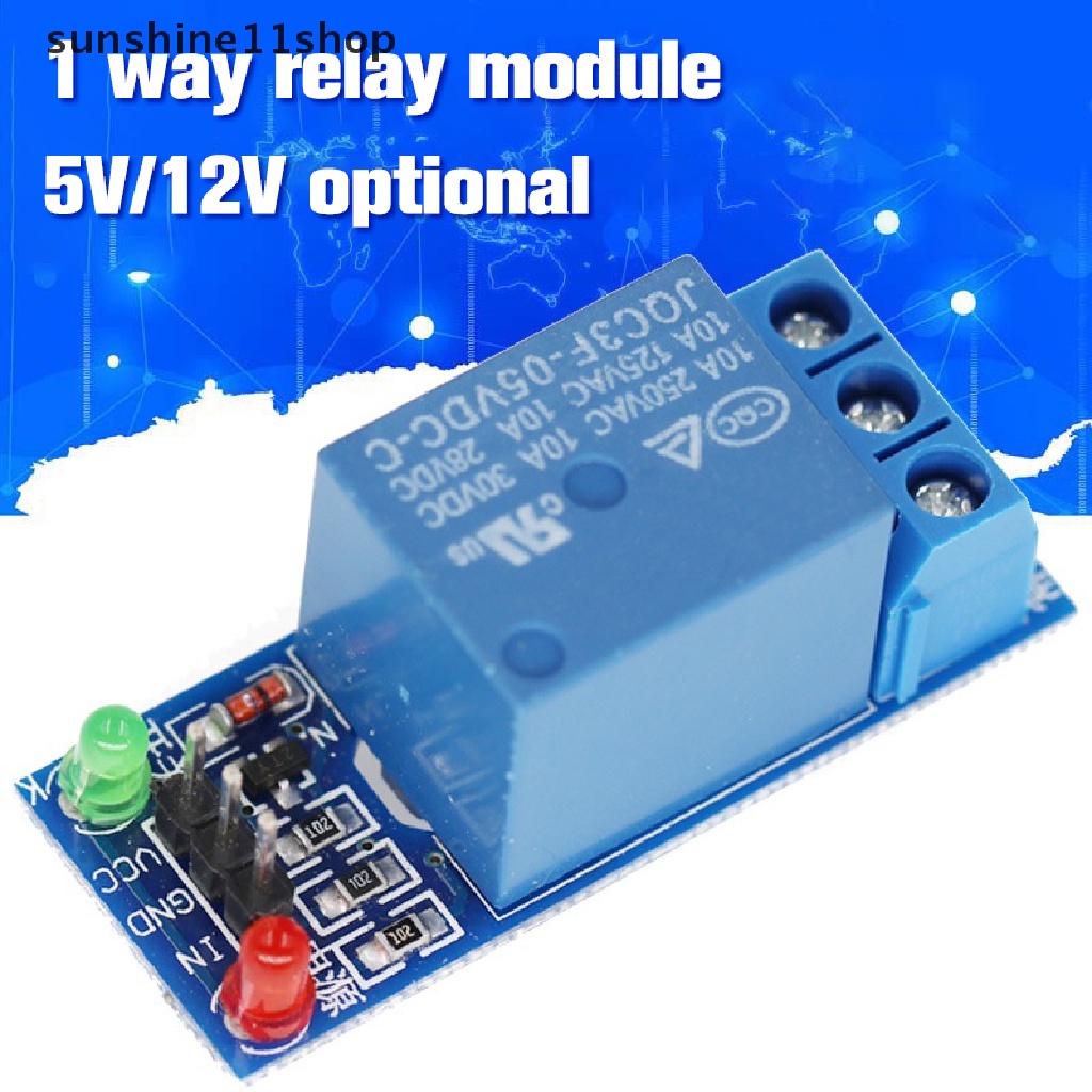 Modul Relay SHO 5V 12V Pemicu Level Rendah 1channel Relay Module Papan Antarmuka Shield Relay Papan Ekspanding N