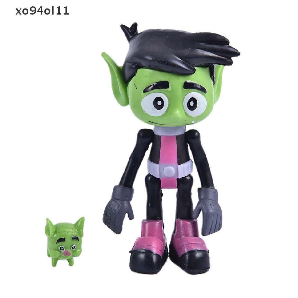 Xo 7pcs/Set Remaja Titans Go Robin Cyborg Beast Boy Raven Action Figure Mainan Anak Hadiah OL