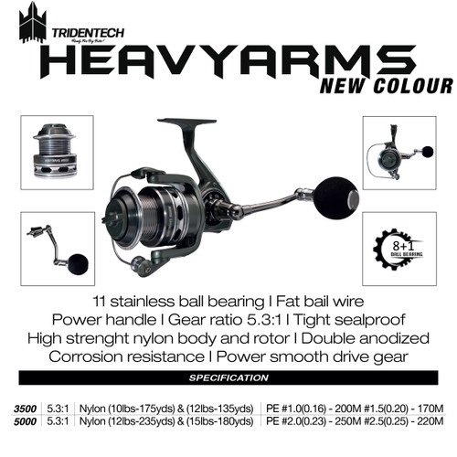 Reel TRIDENTECH HEAVY ARMS (POWER HANDLE)