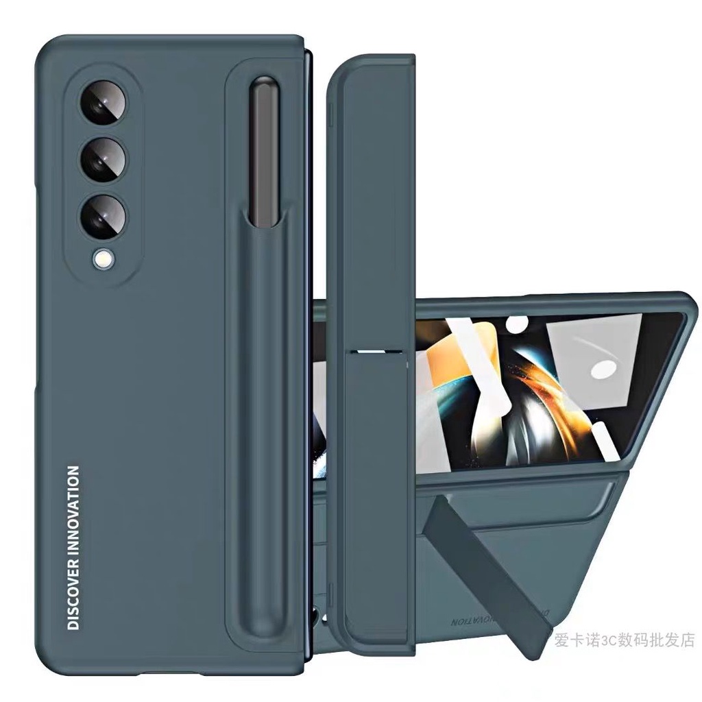 STANDING HARD CASE SAMSUNG GALAXY Z FOLD 4 5G FREE PEN + SLOT PEN + TEMPERED GLASS LAYAR + PROTECTOR CAMERA