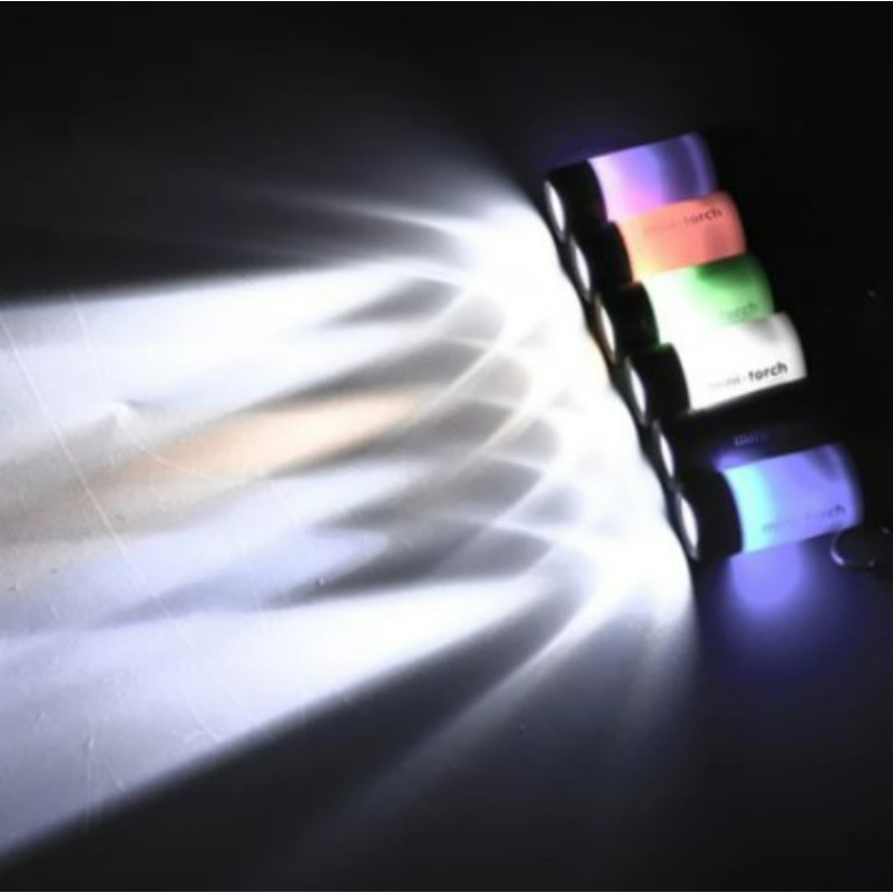 Senter Mini Pearlescent Torches USB Rechargeable Portable/Gantungan Kunci Led Waterproof Light Hiking Camping Lamp