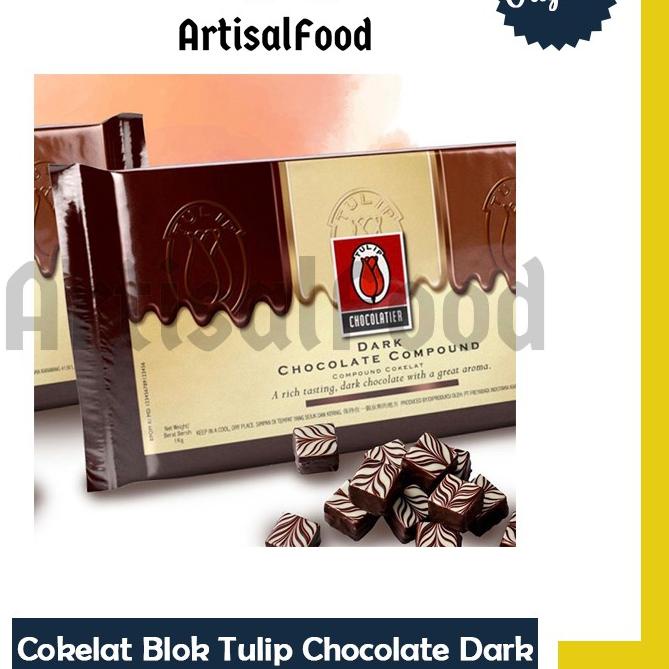 

❄ Tulip Dark White Milk dcc Compound Chocolate Coklat Cokelat Batang 1kg ASLI 1 kg ➮