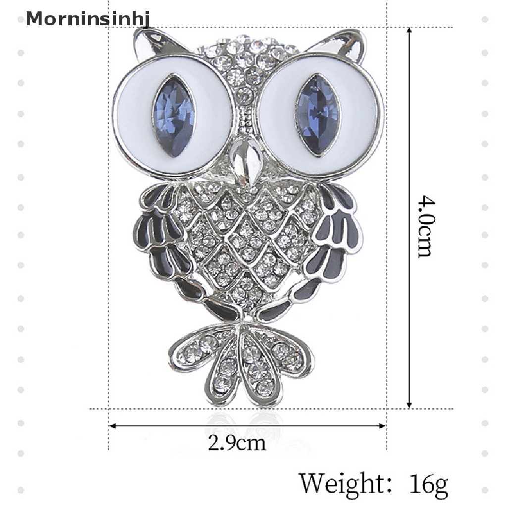 Mornin Fashion Halus Burung Hantu Bros Korea Alloy Berlian Imitasi Hewan Bros Pin Perhiasan id