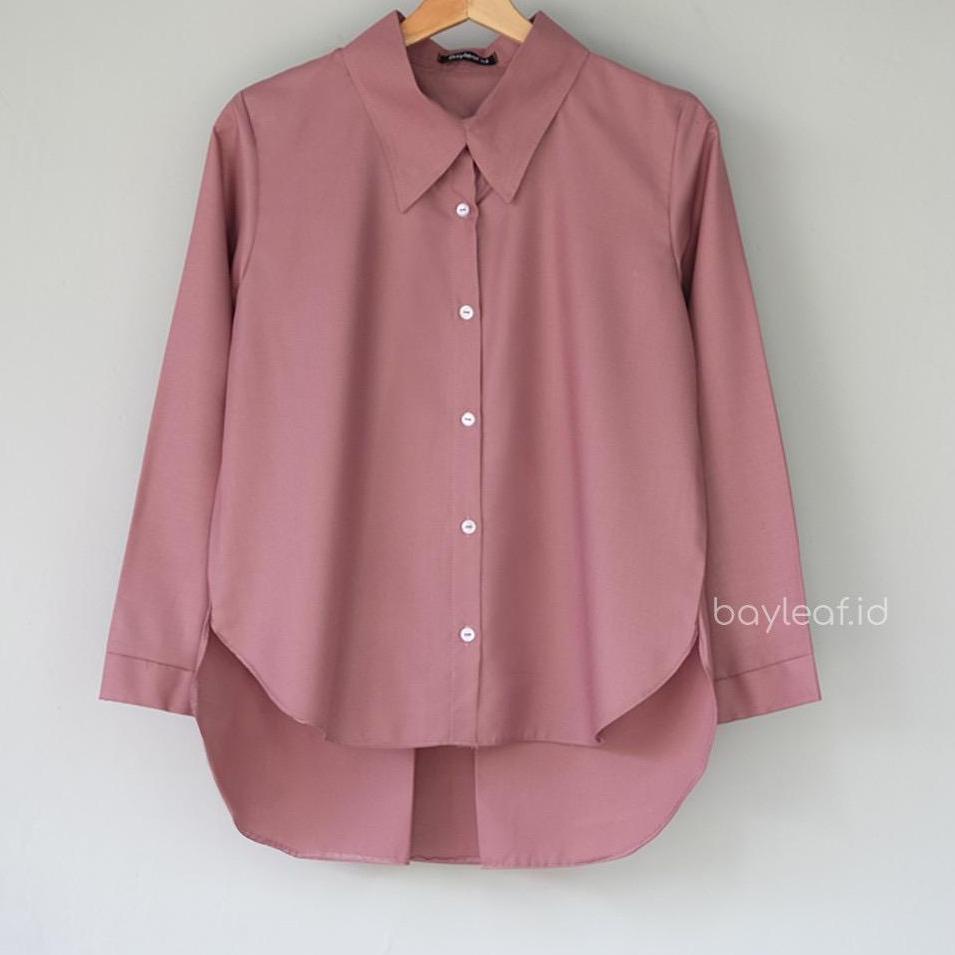 HARGA TERMURAAH KEMEJA WANITA KOREA LENGAN PANJANG / ATASAN WANITA POLOS IMPORT BAHAN KATUN ADEM TUN