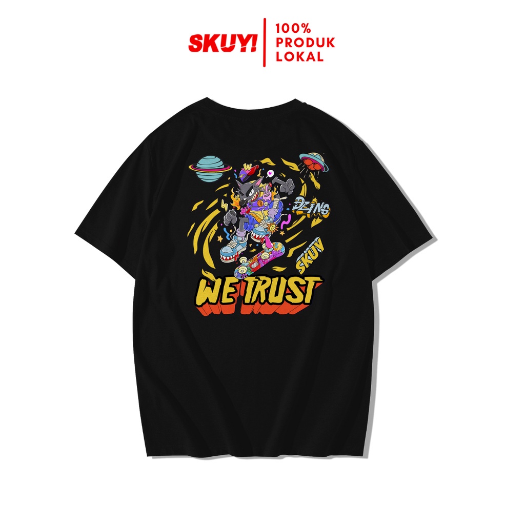 Kaos Skuy Dewasa Hitam Unisex | Skuy We Trust SKY148