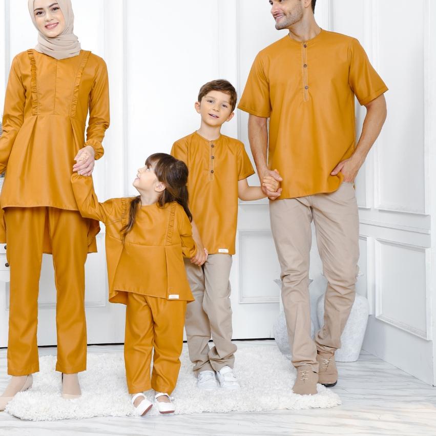 ➴ Kakha - Kareem Series (Mustard) - Sarimbit Keluarga Muslim ۩
