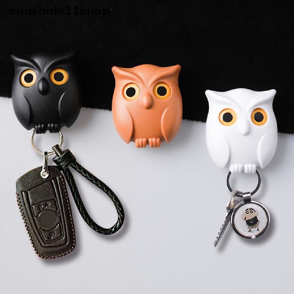 Sho Gantungan Dinding Gantungan Kunci Inovatif Key Hook Door Hanger Organizer Night Owl Magnetic Storage Rack Holder Home N