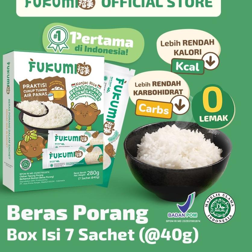 

♝ Fukumi Beras Porang 1 Box Isi 7 Sachet ✺