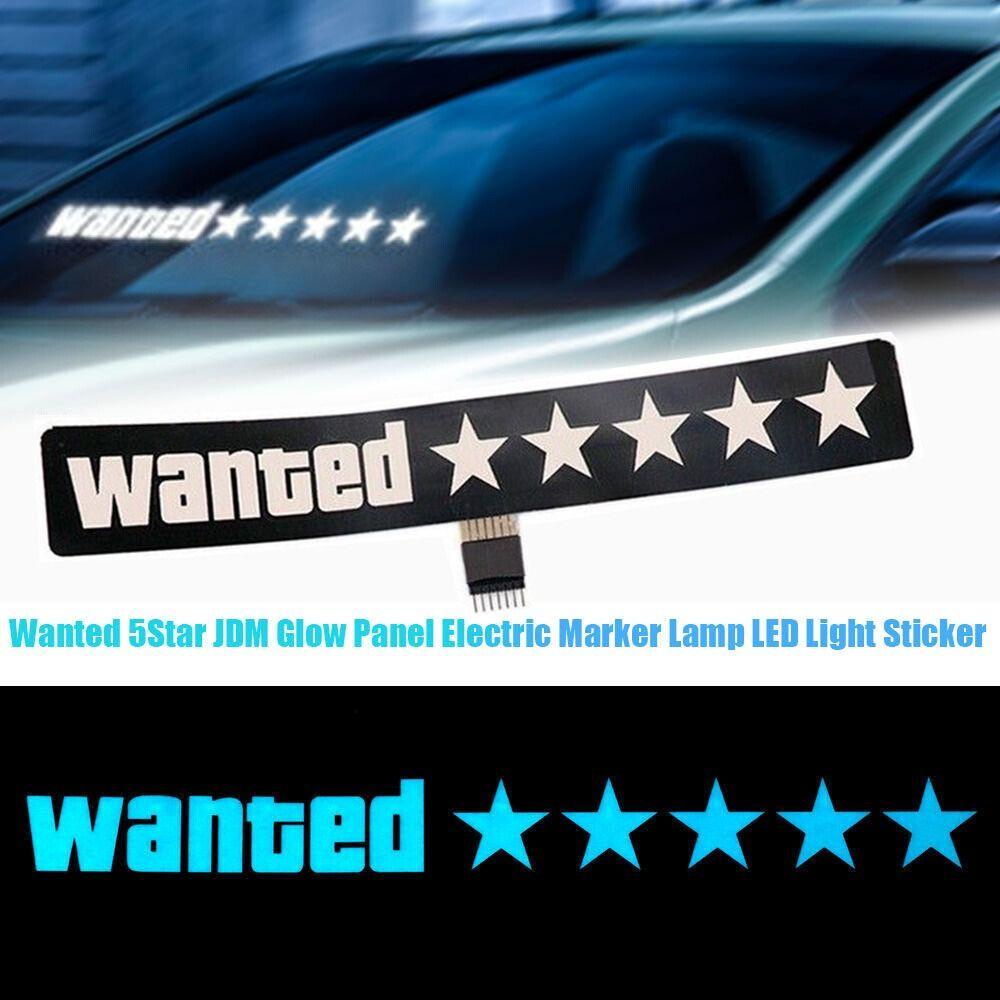 Chookyy LED Stiker Mobil Fashion Dekorasi Sticker Elektrik Wanted