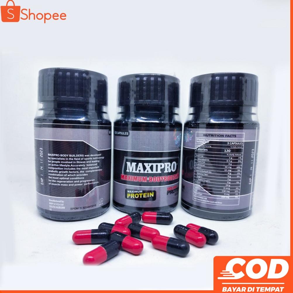 NEW ARRIVAL  9.9 Body Builder Maxipro Pembentuk Otot Original 100% Suplemen Kapsul pembentuk otot bi