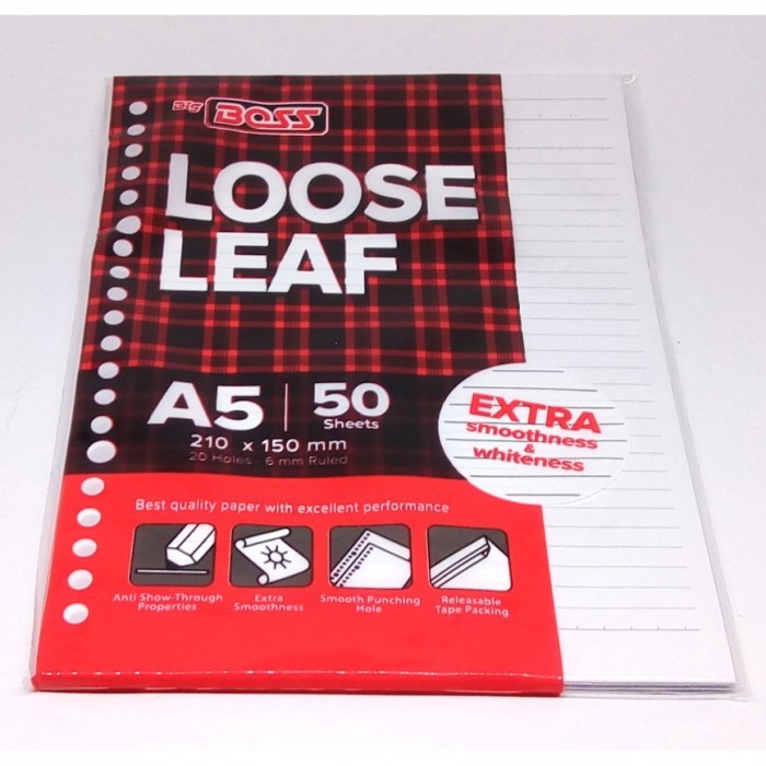 

Isi Loose Leaf Binder Polos A5 Big Boss Isi 100