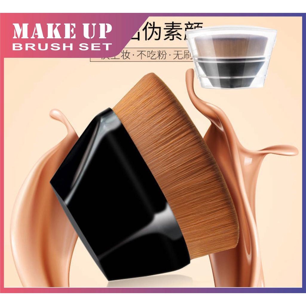 Oval Brush Kuas Make Up Foundation Cushion Korea