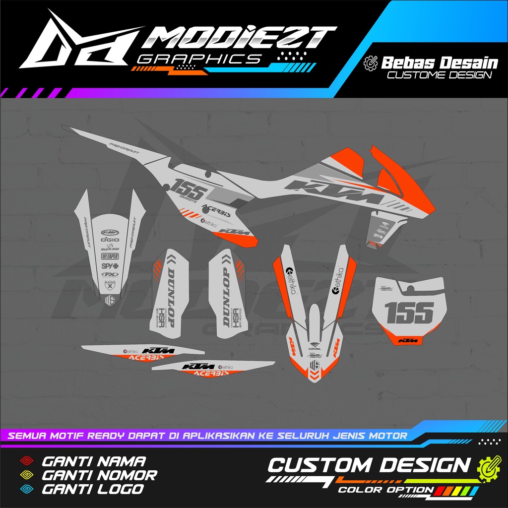 DECAL KTM 250 2015 - 2017/KTM SIXDAY STRIPING KTM 250 STRIPING FUL BODY
