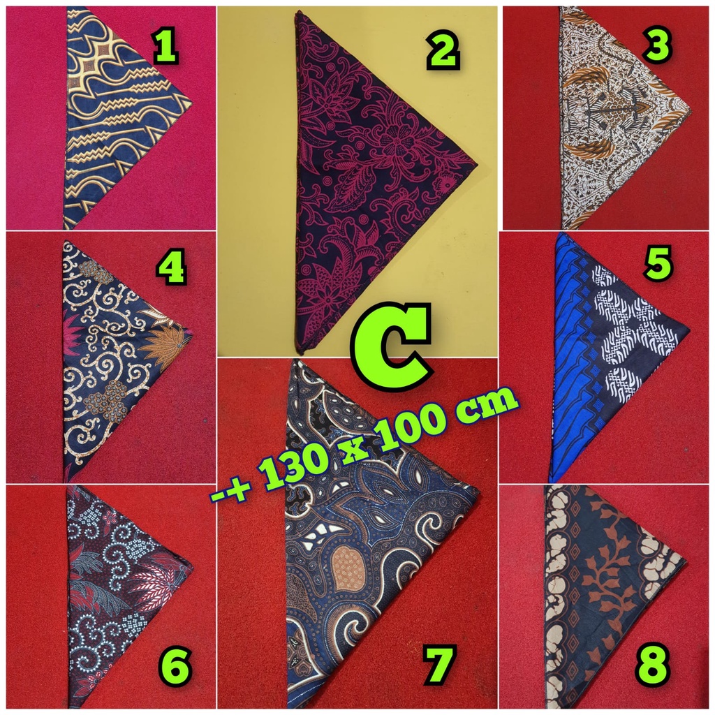 iket segi tiga slayer sunda SYAL jawa batik tradisional dewasa anak ubah bentuk suka suka 1,3 METER X100 CM (05)