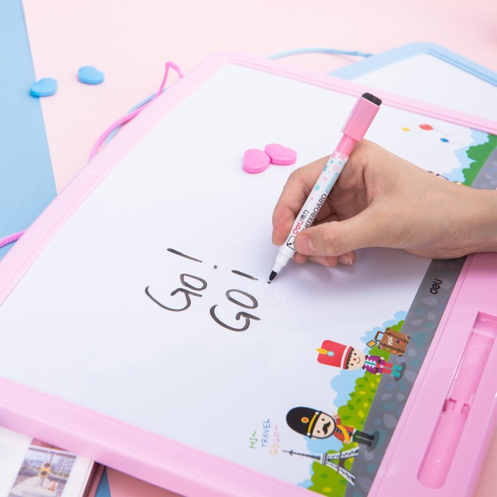 

BISA COD Deli Whiteboard Papan Tulis Bahan magnetic Random Color E780X