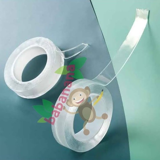 Double tape Transparan serbaguna dobel tip transparent clear bening