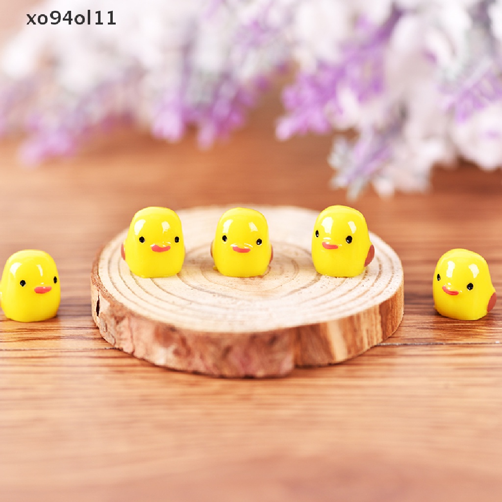 Xo Taman Miniatur Lucu Kartun anime Buatan Kecil Kuning Ayam Mikro Lanskap diy Kerajinan OL