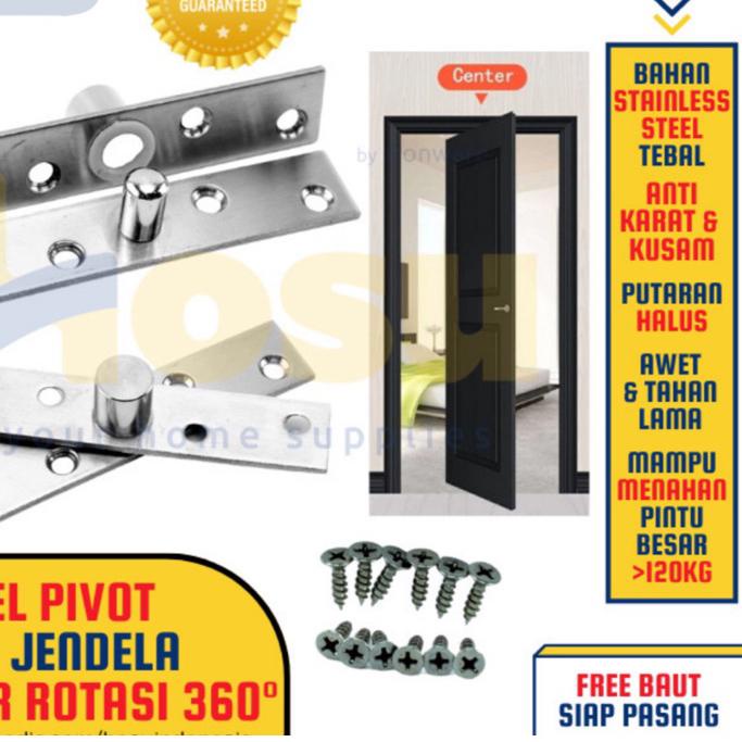 ℗ Engsel poros/engsel pivot salon / engsel jendela putar engsel pintu putar 360 derajad engsel jungk