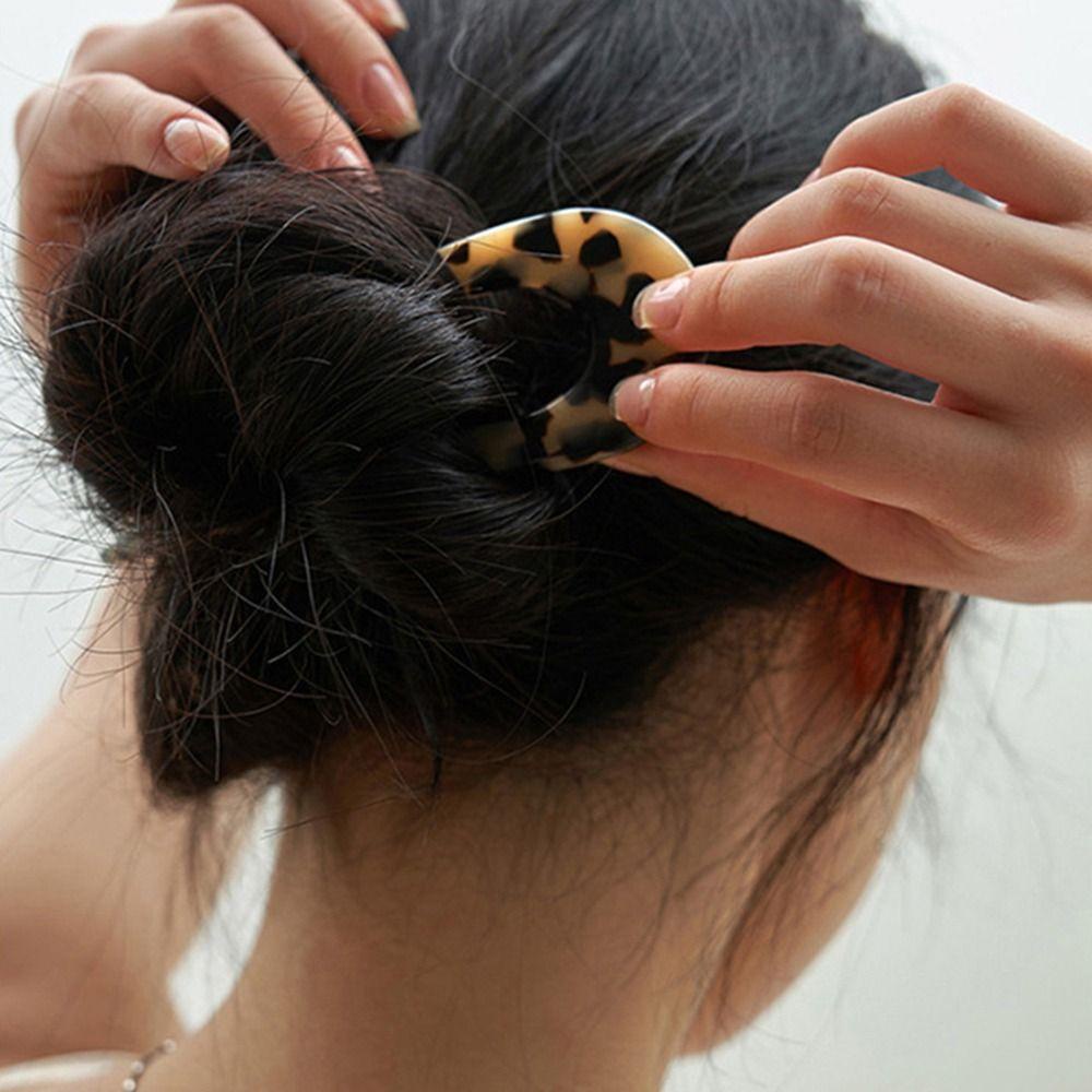 NEEDWAY Needway Hair Stick Rambut Disk Asam Asetat Vintage Gaya Korea Elegan Untuk Perempuan Hair Clip Untuk Wanita Jepit Rambut Berbentuk U