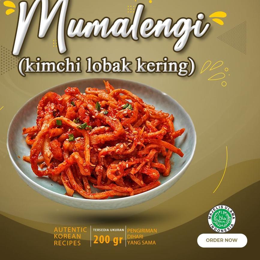 

♢ Mumalengi Kimchi Lobak Kering Slice 200Gr Halal ♜