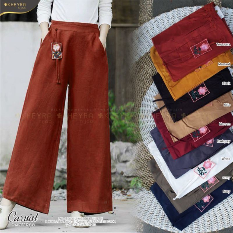 CASUAL PANT #22 ORI KHEYRA | Cotton Linen Thailand Import