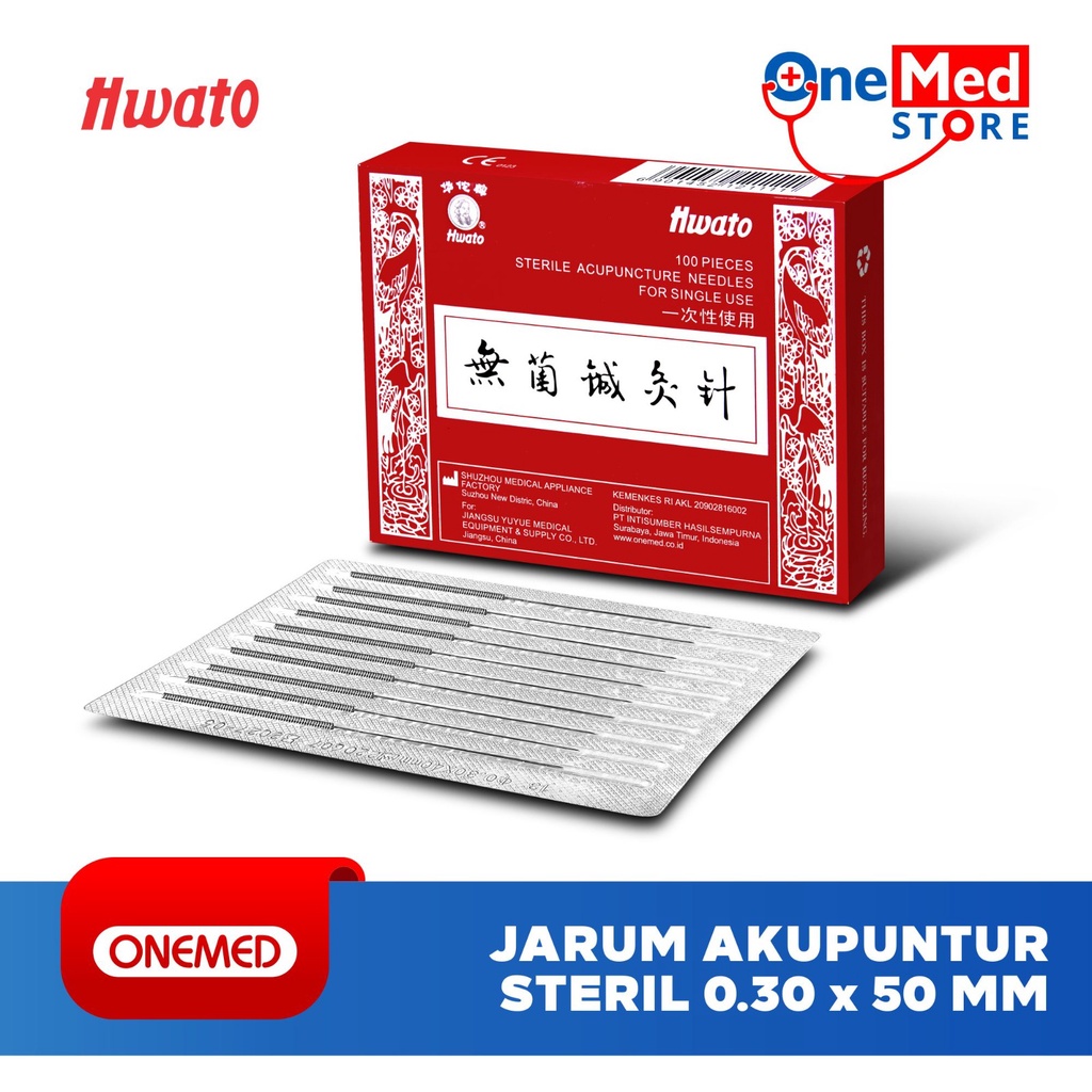 Jarum Akupuntur Hwato Acupuncture ( 0.30 x 50 mm ) Box Isi 100 Pcs OJ