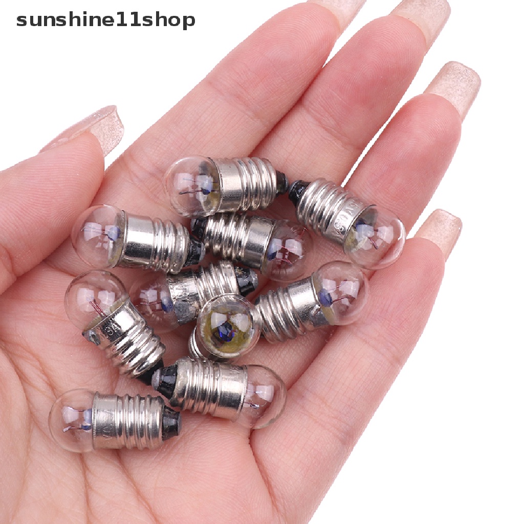 Sho 10PCS Miniatur Bulat 0.3A 2.5V Lampu Kecil Untuk Bohlam Percobaan Siswa N