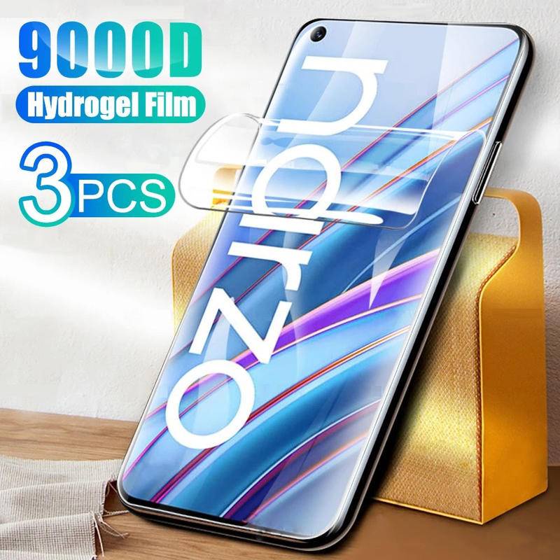 3pcs Film Pelindung Layar Untuk OPPO Realme Narzo 20 30 50 50A 50i Hydrogel Film Untuk OPPO Realme C21 C21Y C25Y C25S C3 C31 C35 C33 C30 C11 2021