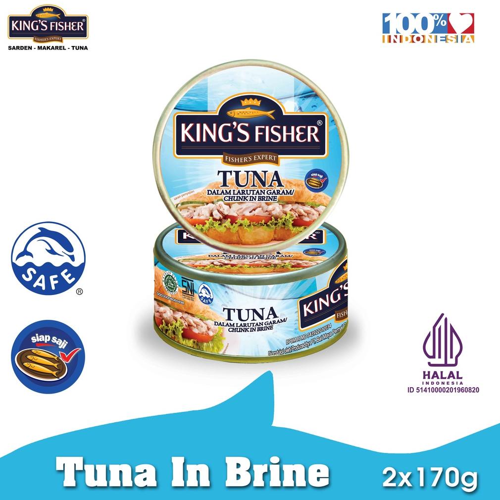 

lzx53 King's Fisher Paket 2 pcs Tuna dalam Air Garam Tuna in Brine Daging Makanan Kaleng 170 gr Discound Hari Ini