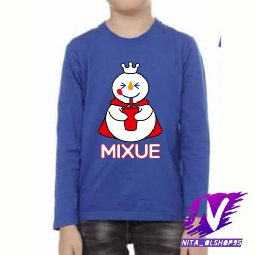 baju anak kaos anak lengan panjang mixue boba