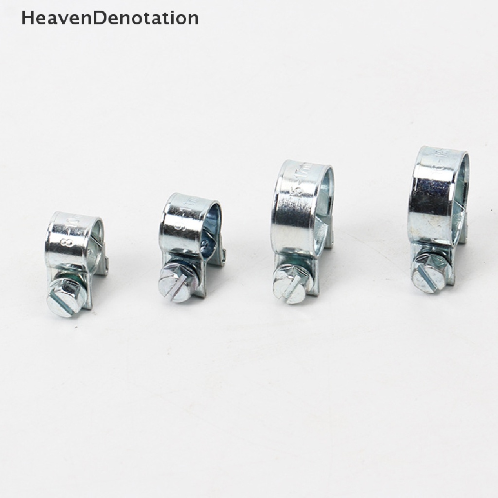 [HeavenDenotation] 10pcs Klip Selang Bakar Mobil Set Mini Carbon Steel Air Hose Clamp Klip Pipa Bensin HDV