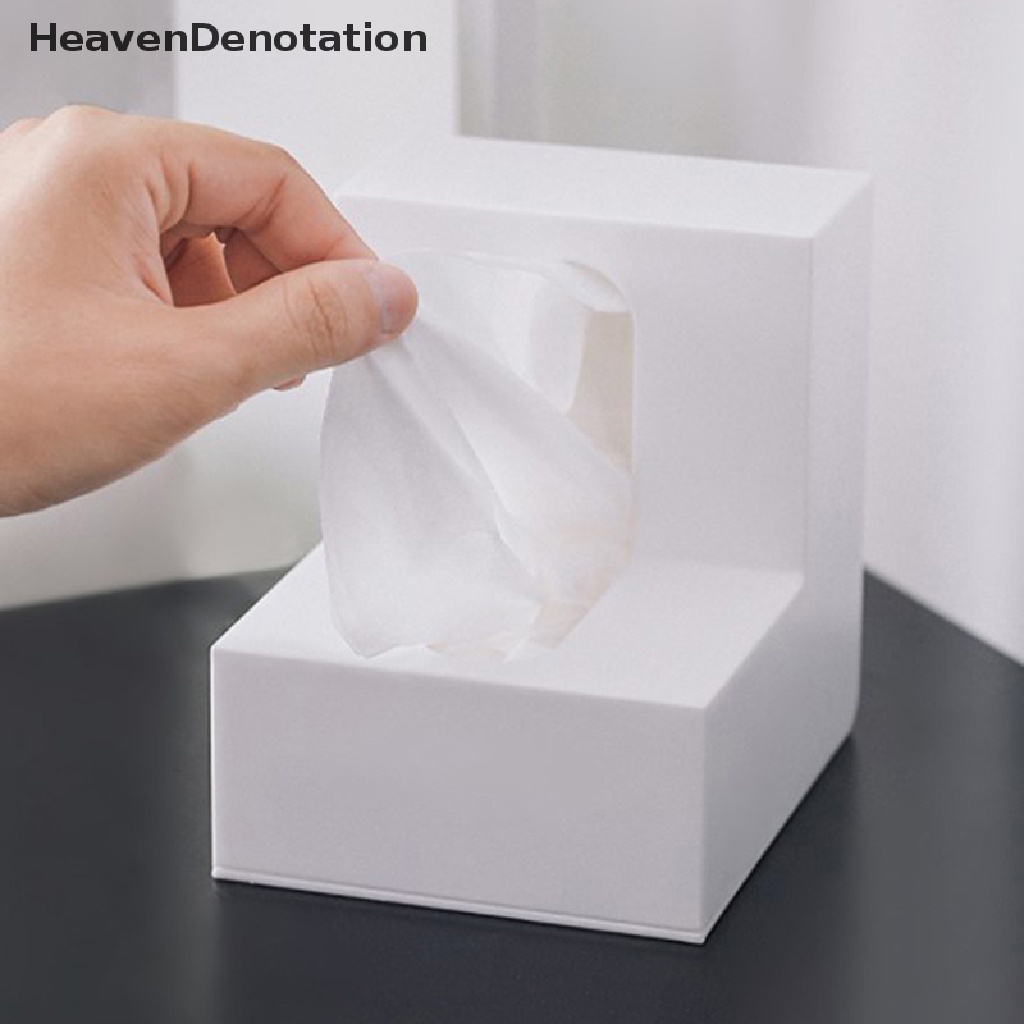 [HeavenDenotation] Nordic Sudut Kanan Desktop Serbet Kertas Tempat Penyimpanan Kotak Tissue Holder Organizer HDV