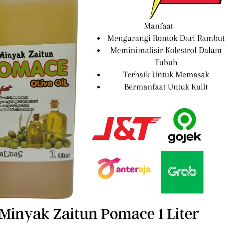 

♤ Olive Oil Pomace \ Minyak Zaitun Pomace 1 LITER Kemasan Albas Untuk Menumis Dan Memasak ☟