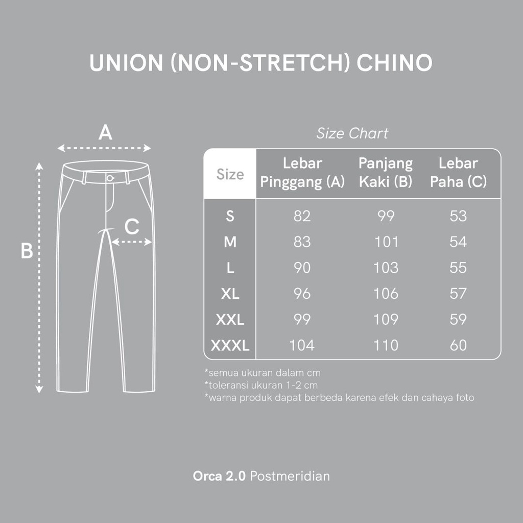 ORCA - Celana Panjang Union (Non Stretch) Long Chino Navy