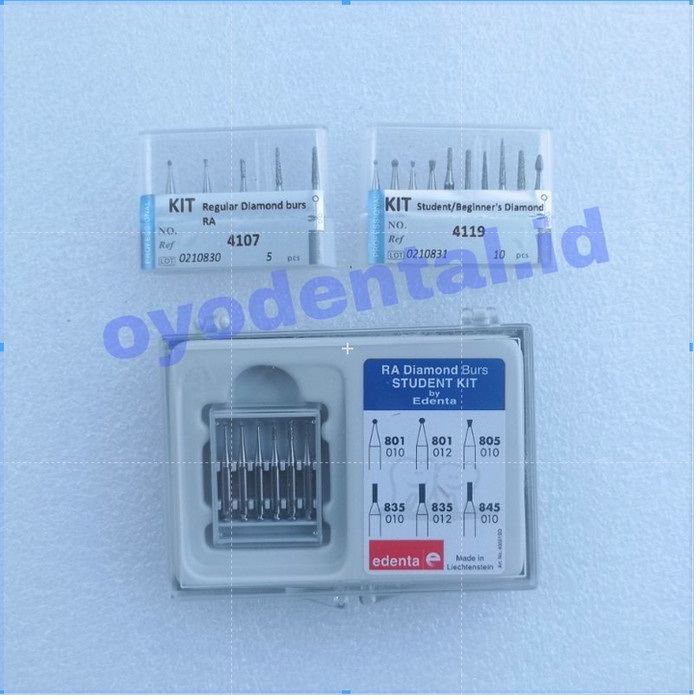 Laku Dental Diamond Bur Low Speed Edenta Student Kit Ra
