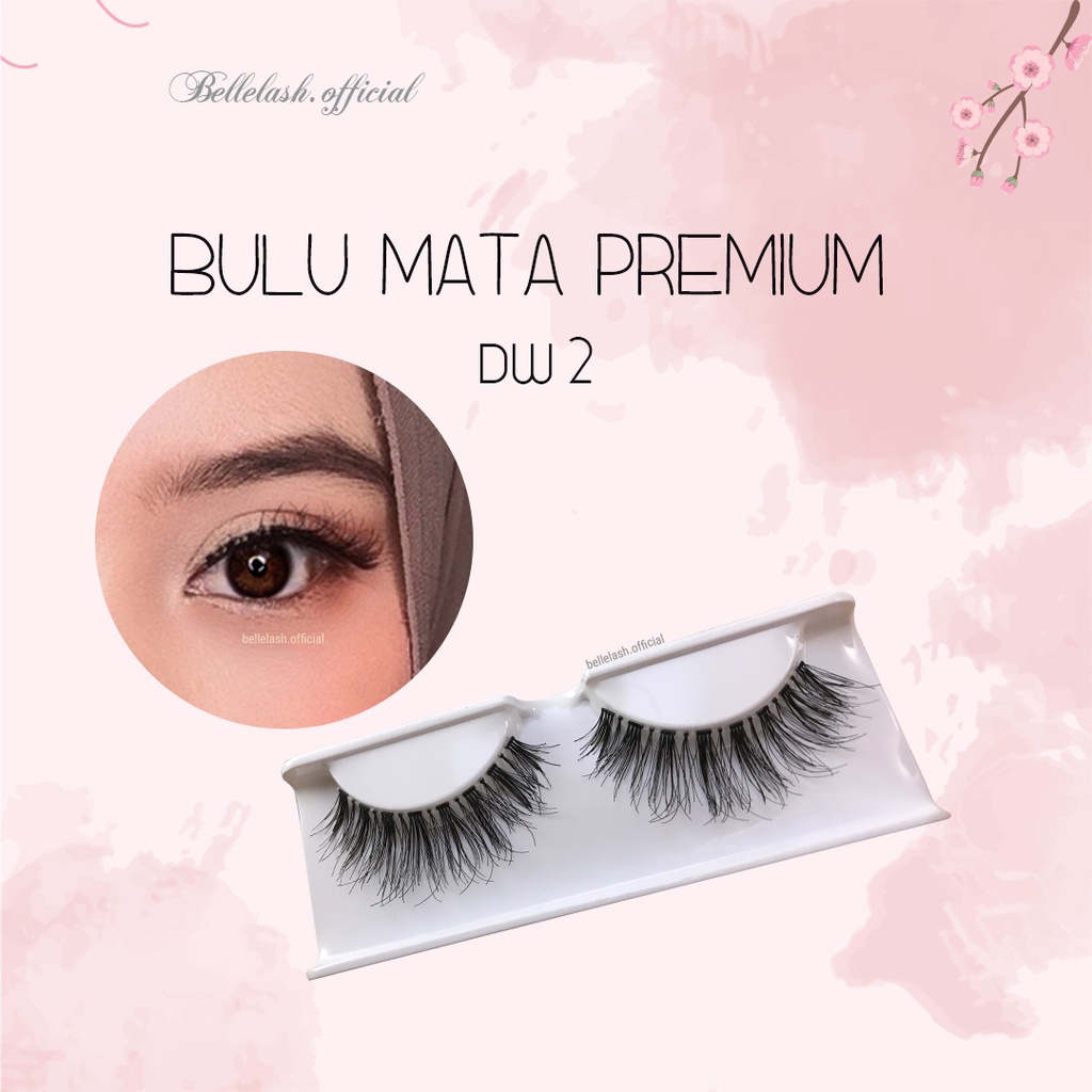 DW 2 Bulu Mata Palsu Handmade Natural False Eyelash Eye Lashes Belle Eyelashes Premium Series