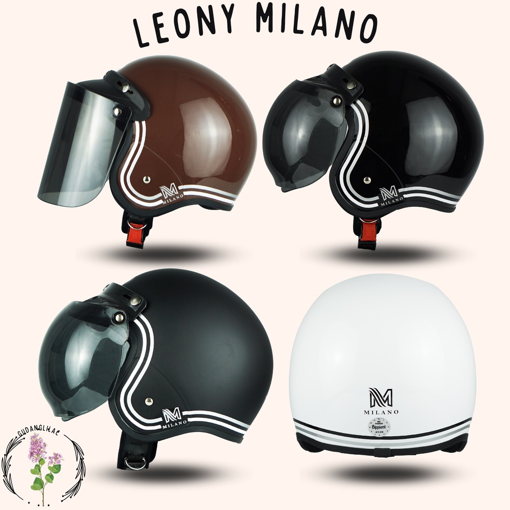 Helm Retro Bogo Dewasa Pria Wanita  Milano SNI kekinian Terbaru