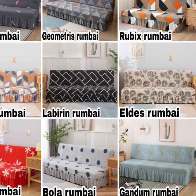 ◙ Cover sofa bed INFORMA,GOTHAM,IVARO elastis Sarung RUMBAI penutup sofa bed ✹