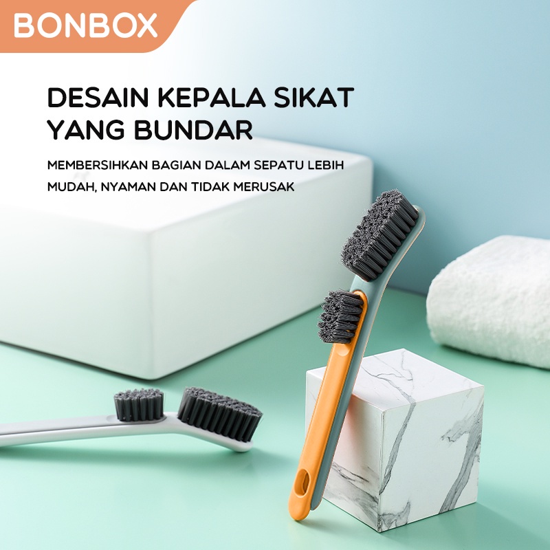 BCB06 BONBOX Sikat Pembersih Sepatu 2 in 1 Multifungsi Shoe Cleaning Brush BCB06 CLEANING TOOL SEPARABLE SHOE CLEEANING BRUSH